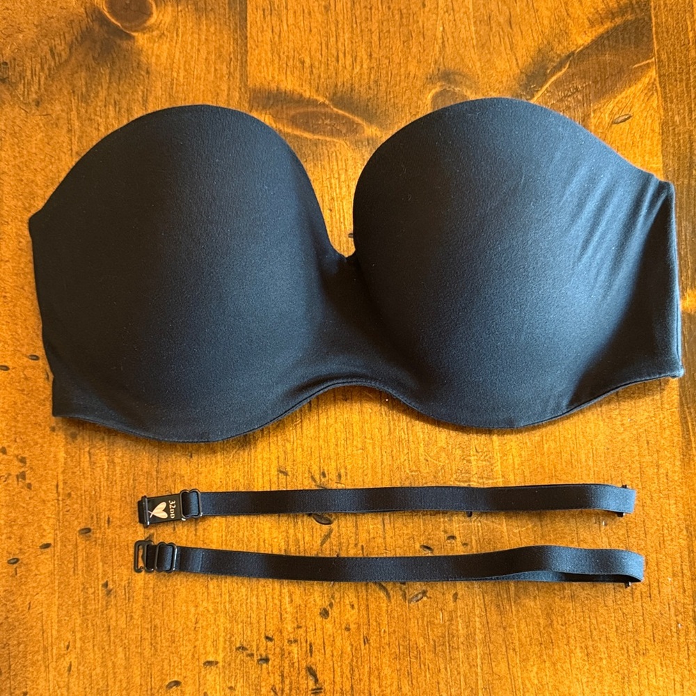 Victoria Secret Black Body by Victoria Strapless Bra 32DD